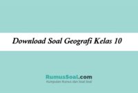 Download Soal Geografi Kelas 10